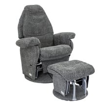 2 Piece Vogue Boucle Glider Chair & Ottoman Set